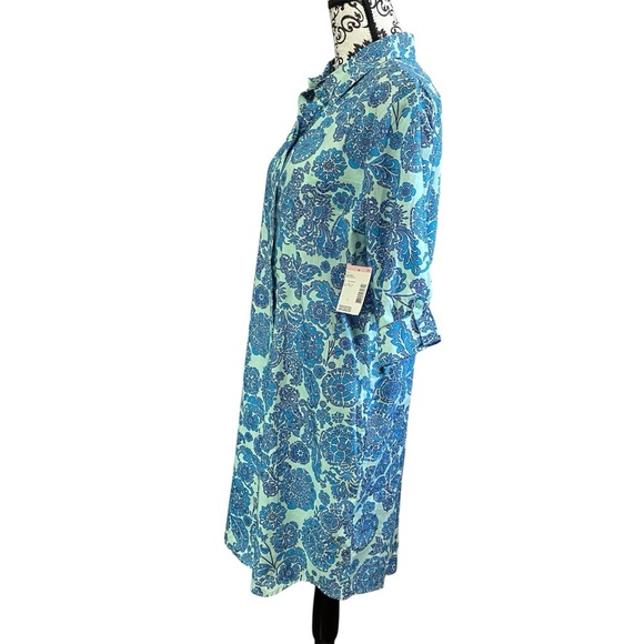 Laura Scott Cotton Button Down Nightgown Dress NWT Sz-Large - Picture 2 of 5